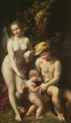 Wenus z Merkurym i Kupidynem („Szkoła miłości”), ok. 1525